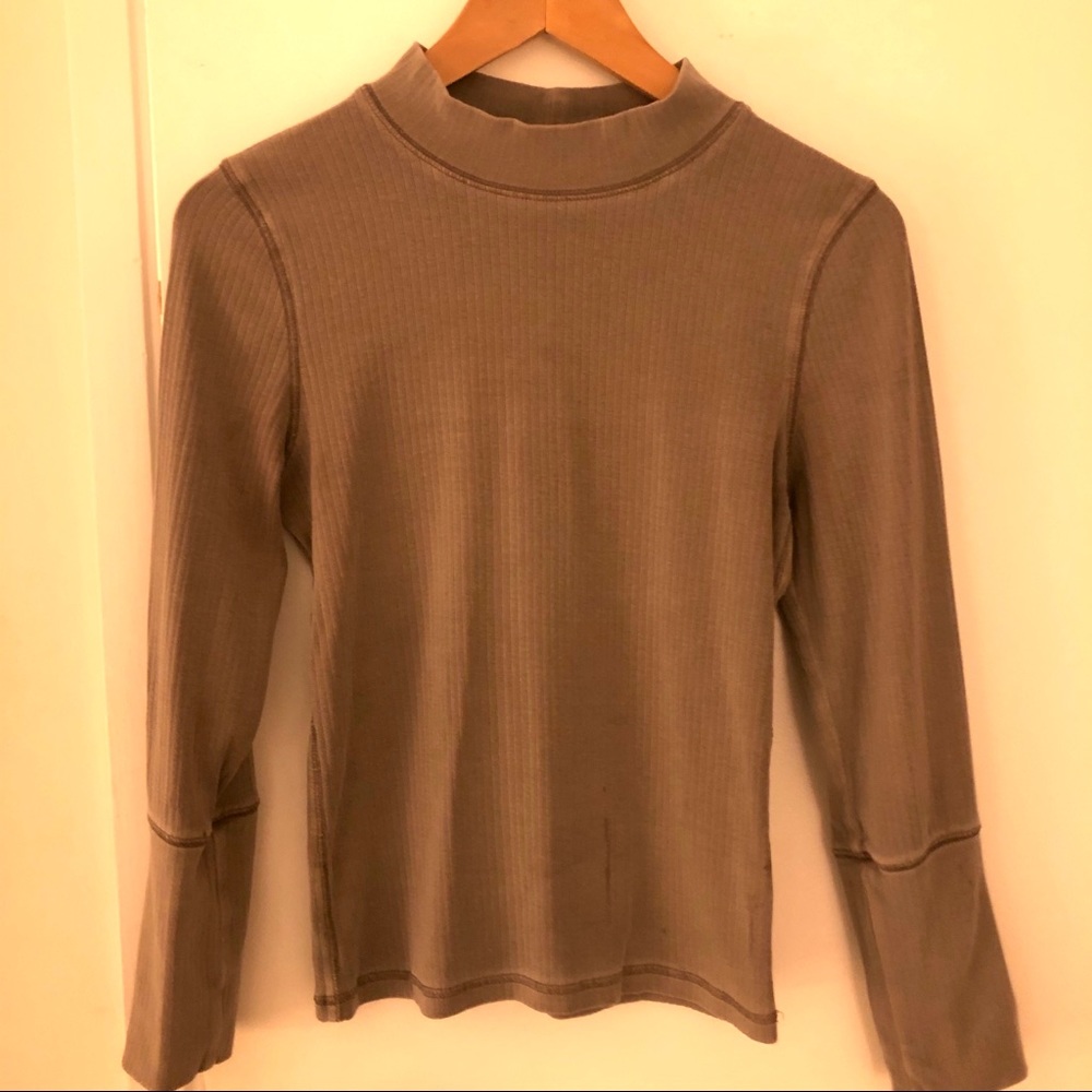 Free People Ribbed Layering Mock Neck